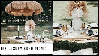 DIY LUXURY PICNIC SETUP  How to throw a luxury picnic [upl. by Silecara202]