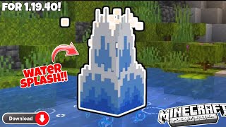 Water splash in minecraft pe water splash addon for minecraft pocket edition 11940 heroXyt [upl. by Taber]