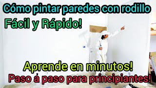 Cómo pintar paredes con rodillo fácil y rápido el mejor video explicado de YouTube [upl. by Ardisj442]