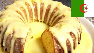 Algerian Mouskoutchou Lemon Cake With Sugar Glaze موسكوتشو [upl. by Adnawed527]