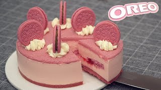 No Bake Pink Oreo Cheesecake [upl. by Leinahtam398]