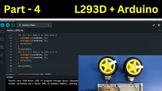 L293D motor driver with Arduino Controlling DC motors Arduino H Bridge Part 4 [upl. by Kentiggerma]