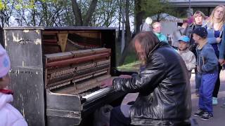 Man plays piano in street people were shocked  Сomposer Kyrylo Kostukovskyï  Teen Power Ukraine [upl. by Nauqad]