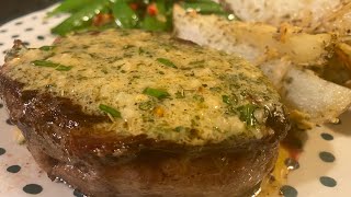 Cast Iron Filet Mignon with Cowboy Butter Steak RecipeTwisted Mikes [upl. by Inilam980]