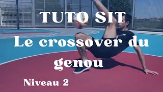 Apprendre le football freestyle  Le CROSSOVER GENOU  Niveau 2 [upl. by Gottwald]