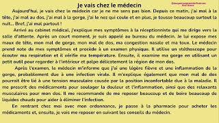 Texte en français  Je vais chez le médecin [upl. by Asirret895]