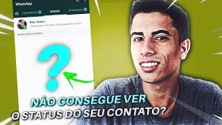 Não consegue ver os status de um contato no WhatsApp Entenda os motivos [upl. by Taima]