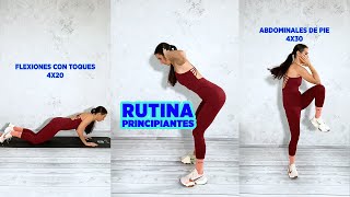 RUTINA para PRINCIPIANTES en casa [upl. by Enileuqaj960]