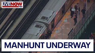 New York subway shooting One dead five injured as suspect remains at large  LiveNOW from FOX [upl. by Acirat990]