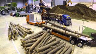 Oslo Motor Show 2013  RC trucks [upl. by Esorbma]