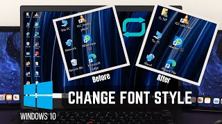 Windows 10 How To Change Font Style Default System Font [upl. by Garrard]