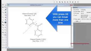 ChemDraw tutorial 14 Mass Fragmentation Tool [upl. by Hump]