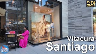 🇨🇱 SANTIAGO 4k Walking Tour  Vitacura summers walk along Av Nueva Costanera and Alonso de Cordova [upl. by Okomot804]