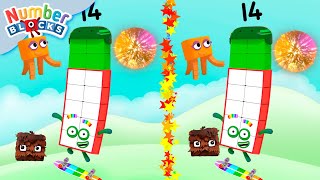 Spot the Difference with Numberblock Fourteen  Learn to Count and Observe  Numberblocks [upl. by Paulson240]