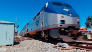 Amtrak Trains Pacific Surfliners amp Southwest Chief September 8th 2013 [upl. by Jereld462]