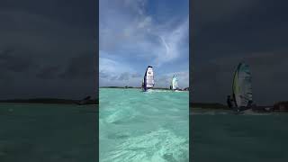 Blue water 🏝 windsurf kitesurfing surf windsurfing beach surfing windsurfer wind [upl. by Annoyt]