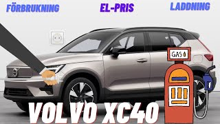 Volvo XC40 Recharge FörbrukningElprisLaddningsalternativBensinDieselprisElbilens Historia [upl. by Nomrej]