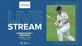 🔴 LIVE  Warwickshire v Middlesex  County Championship  Day Three [upl. by Areis]