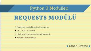 Python 3 Requests Modülü Kullanımı [upl. by Finny]