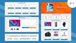 Complete Responsive ECommerce Website Using HTML  CSS  JavaScript  PHP PDO  Admin Login [upl. by Aihseuqram]