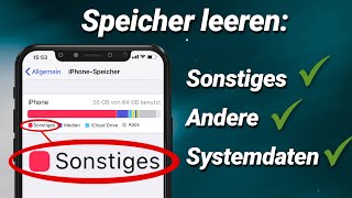 iPhone Speicher voll iPhone Speicher leeren und SYSTEM ANDERE amp SONSTIGES Speicher löschen [upl. by Grani566]