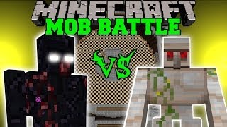 MUTANT OBSIDIAN GOLEM VS MUTANT IRON GOLEM  Minecraft Mob Battles  Mods [upl. by Duke]