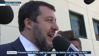 Palermo  Processo Open Arms oggi la requisitoria Salvini non presenta in Aula [upl. by Ahsercel317]