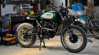 HONDA SUPREMO 150  Scrambler Build [upl. by Enicar]