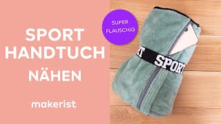 Sporthandtuch nähen  makerist easy DIY [upl. by Saxet234]