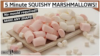 5 Minute HOMEMADE MARSHMALLOWS  Squishy amp Satisfying Marshmallow recipe  EASY [upl. by Devora]