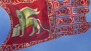 Venetian Republic Waving banner and historical National Anthem quotEl Ino Nasionale Venetoquot [upl. by Yanrahs]