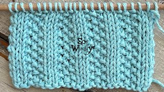 How to knit the Moss Rib stitch ideal for beginners two rows only  So Woolly [upl. by Ahsikcin204]