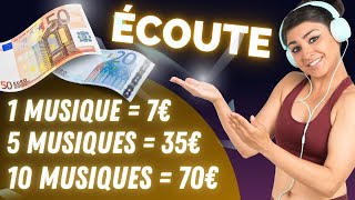 💸 Gagner 7€ pour CHAQUE MUSIQUE écoutée  Gagner de largent en ligne simplement [upl. by Kier]