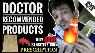 Which Products I Used On My Oily Acne Prone Sensitive Skin  RECOMMENDED BY DERMATOLOGIST [upl. by Iderf]