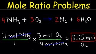 Stoichiometry Mole to Mole Conversions  Molar Ratio Practice Problems [upl. by Colb]