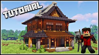 How To Build A Japanese Enchanting House  Minecraft Tutorial [upl. by Naivaj]