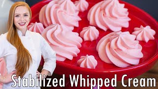 How to Make Stabilized Whipped Cream EASY Frosting Recipe for Cakes amp Desserts [upl. by Carolyne]