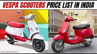 2023 Vespa Scooters Price List in India 🇮🇳 [upl. by Riaj]