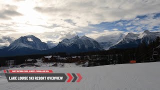 Banff Lake Louise Ski Resort Overview and Ski Trails Videos in 4K  Must visit ski resort at Banff [upl. by Atelra]