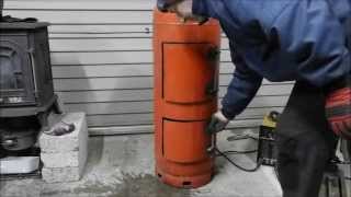 Make a great waste oil and wood burning stove heater part 2 [upl. by Joscelin]