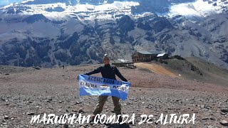 ACONCAGUA 2022 COMO PREPARAR SOPA MARUCHAN Y GIACOMO CAPELETTINI CON AGUA NIEVE  NIDO DE CONDORES [upl. by Essined]