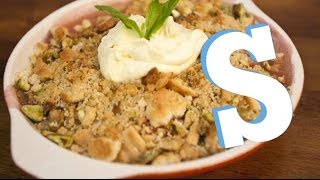 Peach amp Pistachio Crumble Recipe  SORTED [upl. by Tompkins]