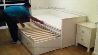 IKEA Hemnes Day Trundle Bed with 3 Drawers White [upl. by Immas]