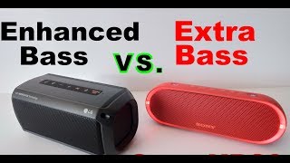 LG XBOOM GO PK3 ENHANCED BASS VS Sony SRS XB20 EXTRA BASS [upl. by Nazarius]