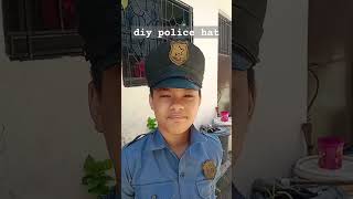 Diy Policeman Hat hat diycrafts shorts [upl. by Nimajaneb]