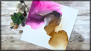 Relaxing Alcohol Ink Art  Easy Beginners Abstract [upl. by Redmer]