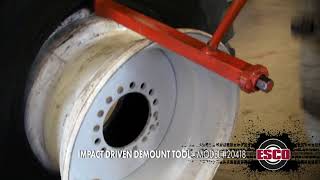 Demounting a 175 x 25 Loader TireWheel Model 20418 [upl. by Ennaylime]