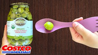 🇮🇹 Asaro Organic Castelvetrano Green Olives  Costco Product Review [upl. by Maze745]