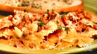 Creamy Tomato Pasta Recipe with Bow Ties [upl. by Tabber]