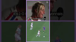 OMG WHAT A GOAL 😱  Amandine Henry Commentates On Her Own UWCL Final Wondergoal shorts [upl. by Fuld]